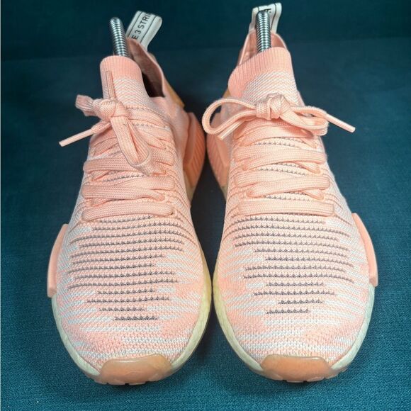 Adidas NMD_R1 Primeknit Clear Orange Women sneakers size 6.5 - Picture 4 of 8